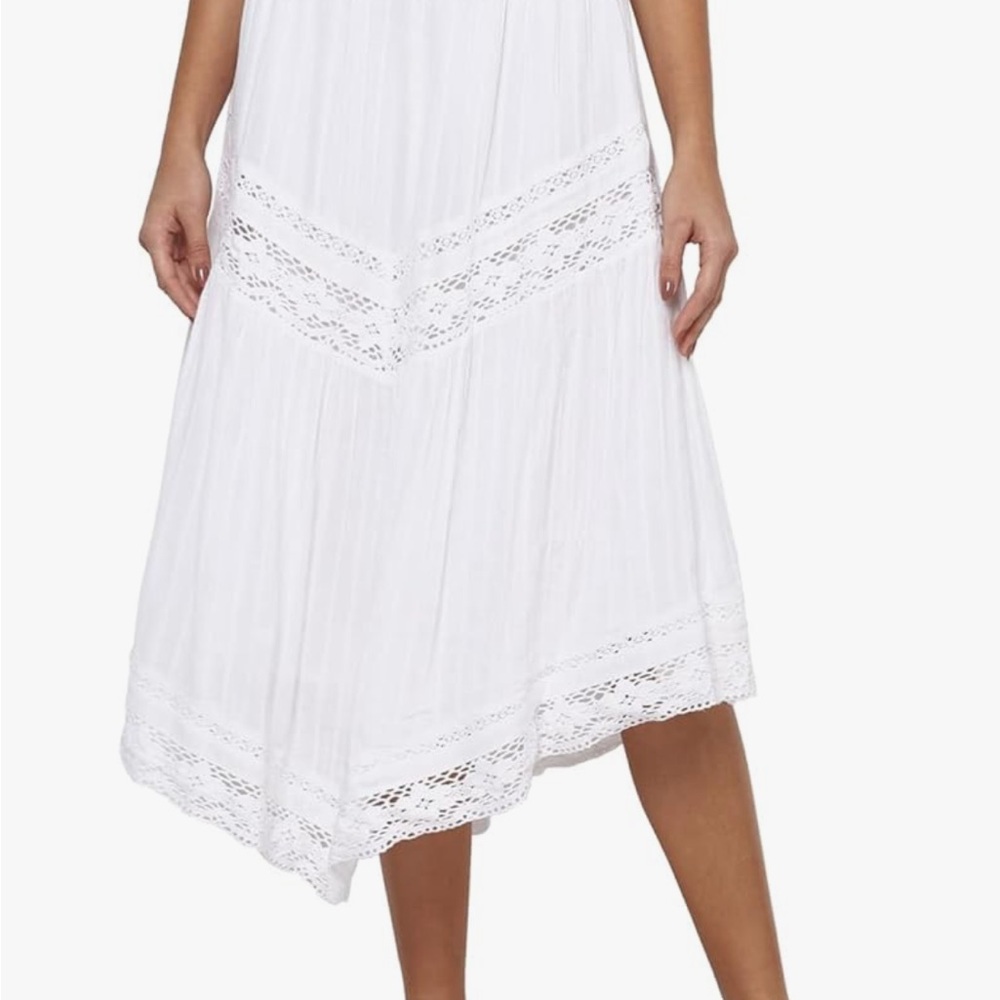 NWOT American Eagle Outfitters White Crocheted Tiered Skirt - Picture 2 of 10